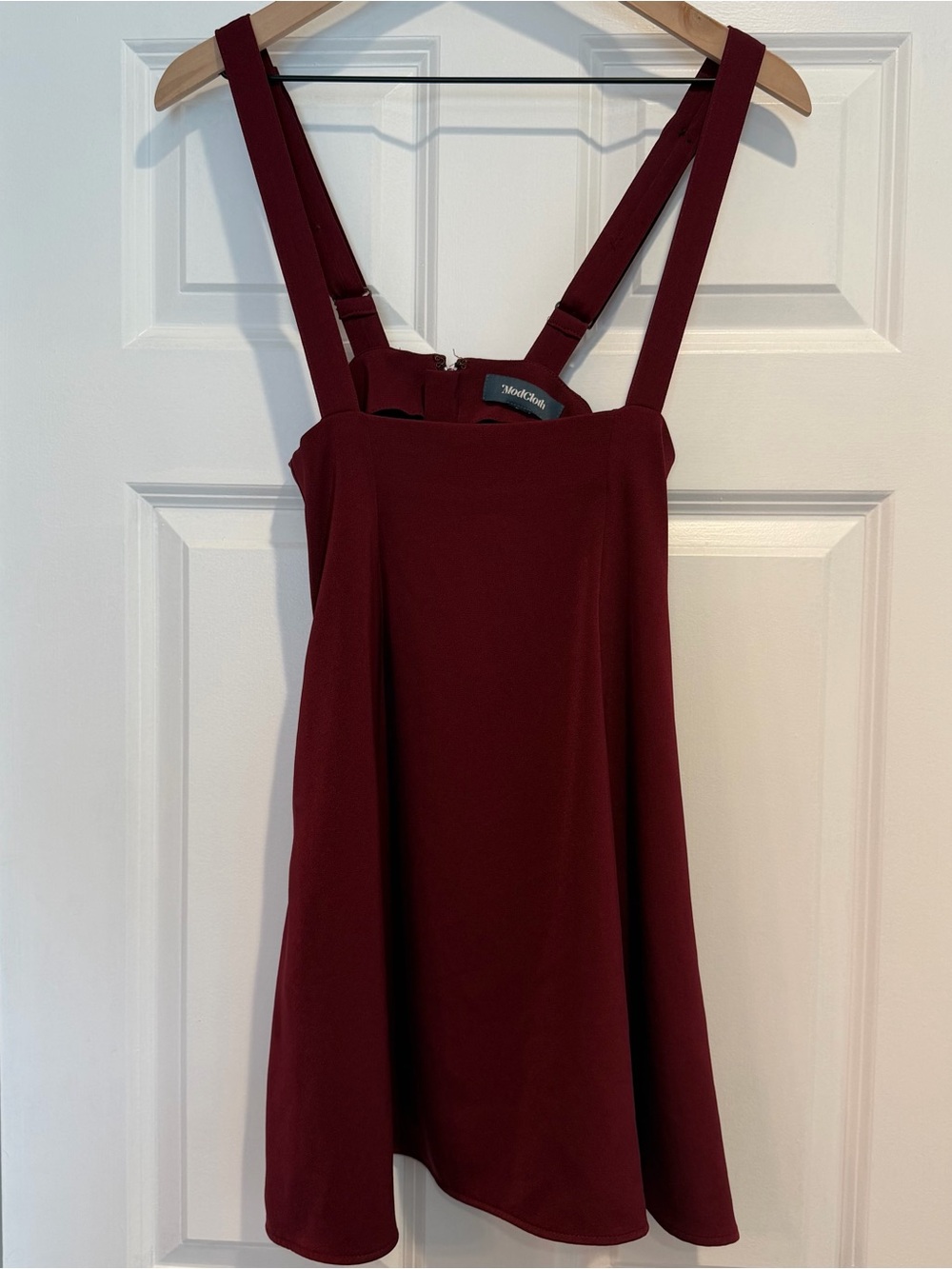 ModCloth Burgundy Overall Style Jumper Mini Dress Size Small